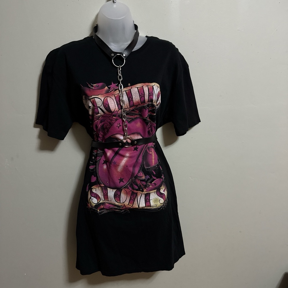 Bundle of Rolling Stones shirt dress and Nirvana shirt